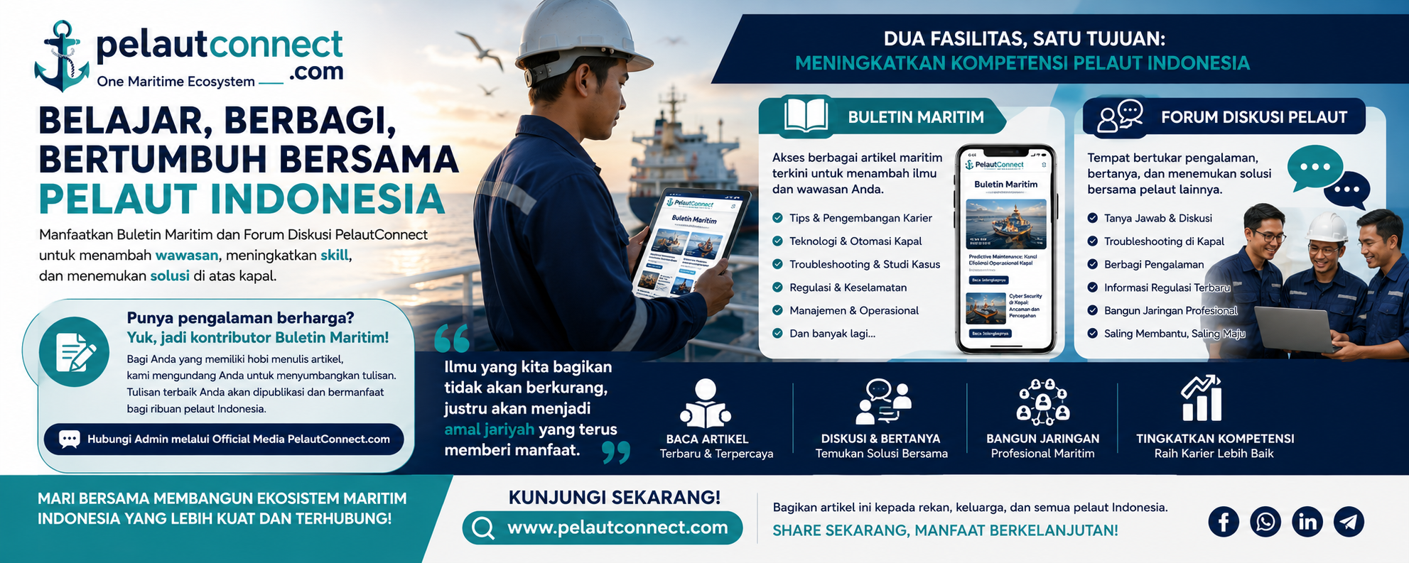 Berita Pelaut dan Forum Diskusi PelautConnect: Sarana Belajar, Berbagi, dan Bertumbuh Bersama Pelaut Indonesia