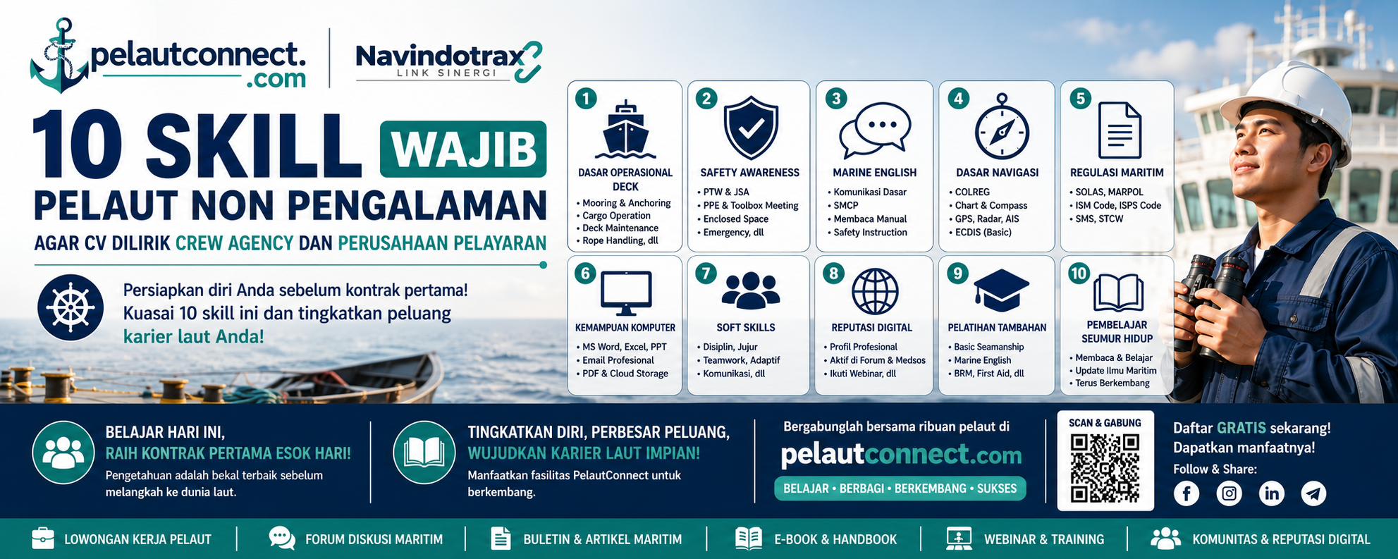 10 Skill yang Wajib Dimiliki Pelaut Non Pengalaman agar CV Dilirik Crew Agency dan Perusahaan Pelayaran